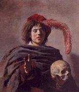 Frans Hals Portrait of a Young Man with a Skull china oil painting reproduction